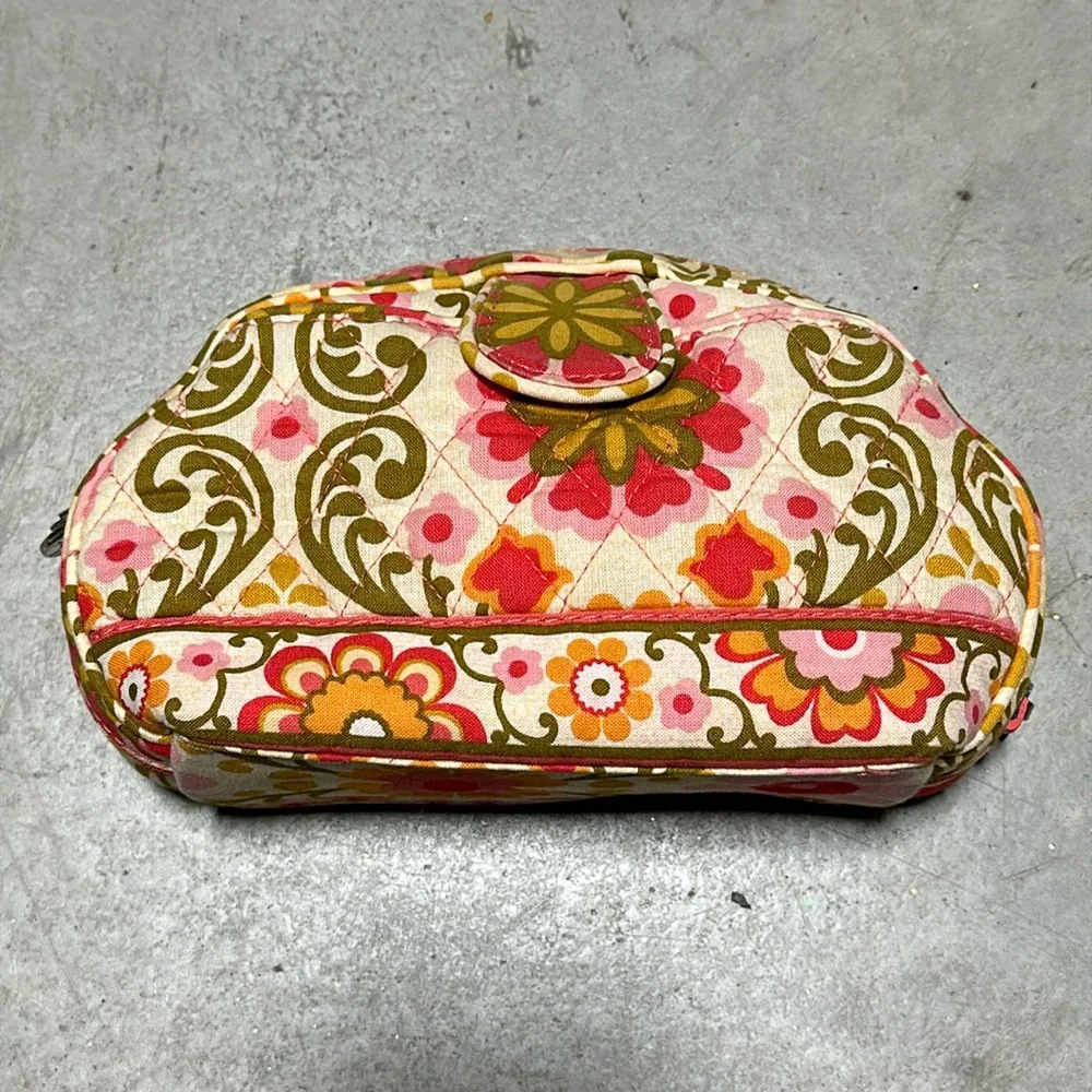 Vera Bradley Pocket Cosmetic Bag Folkloric Makeup Case Waterproof / Box 21-1